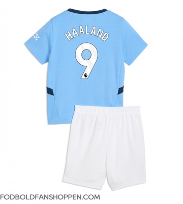 Manchester City Erling Haaland #9 Hjemmebanetrøje Børn 2024-25 Kortærmet (+ Korte bukser)